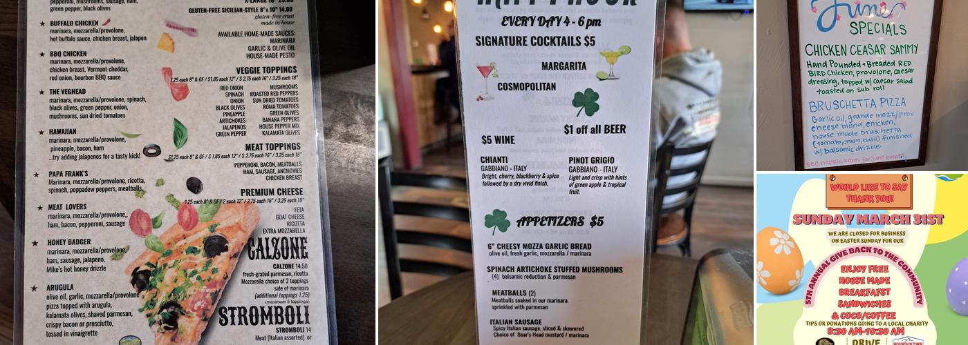 Burning Mountain Pizza & Subs Menu