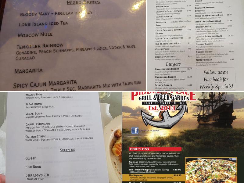 Piddles Cajun Bar & Grill Menu