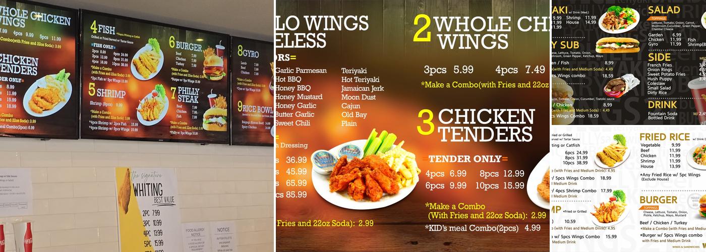 Wings 21 Kettering Menu
