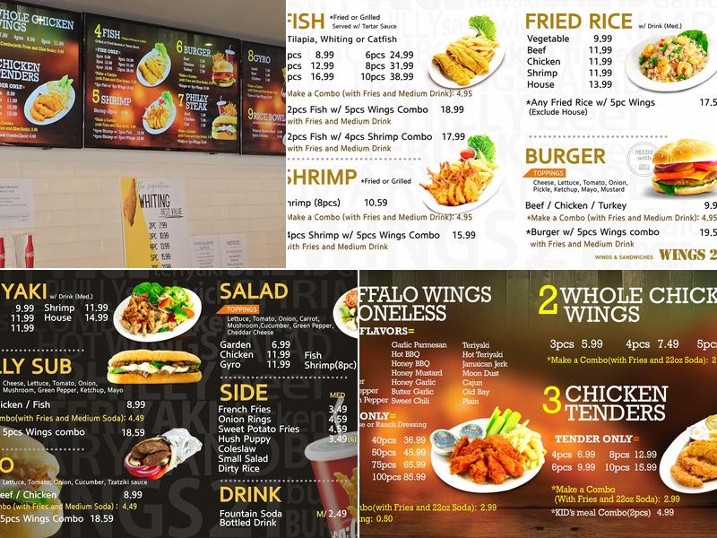 Wings 21 Kettering Menu