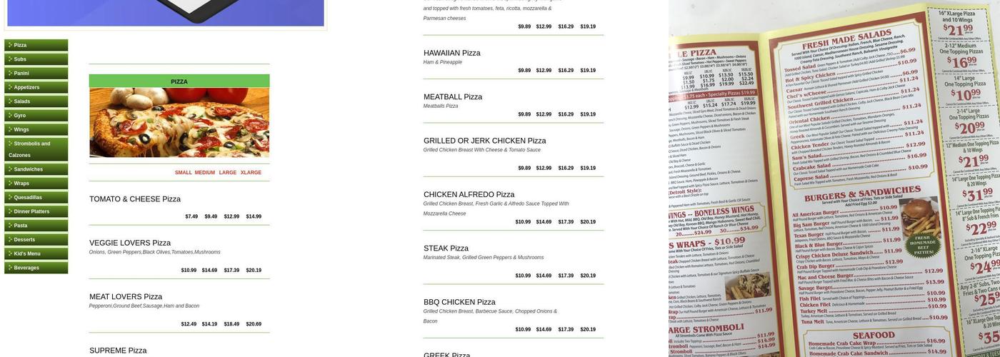 Sam's Pizza And Subs - Elkridge Menu