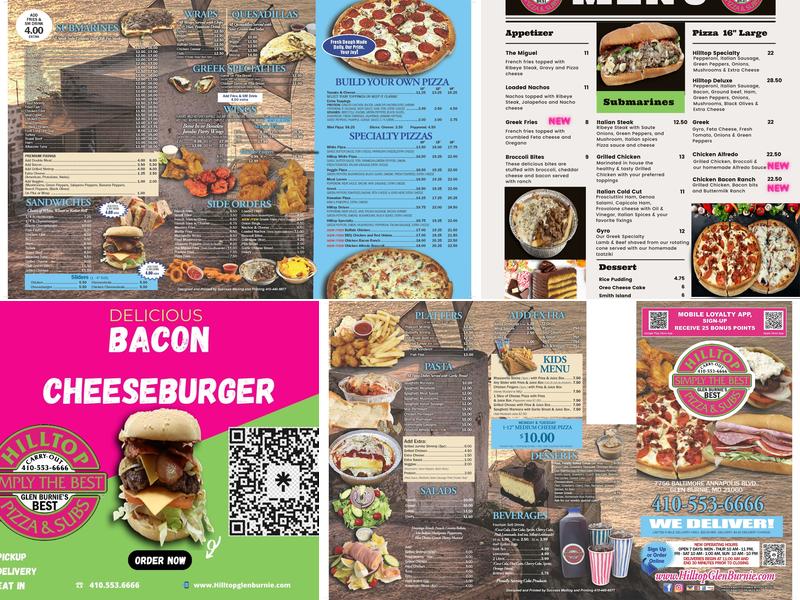 Hilltop Carry Out Menu