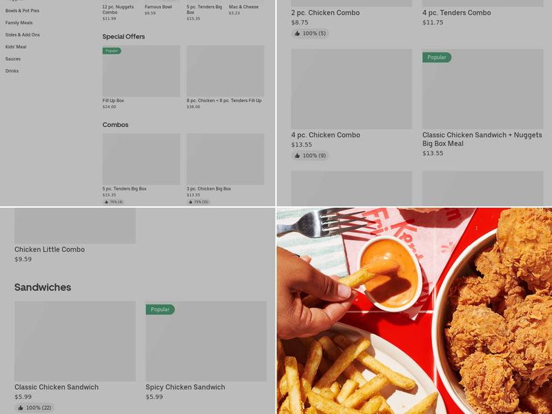 KFC Menu