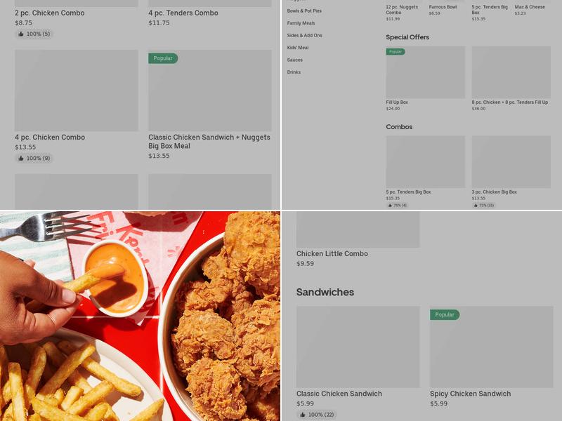 KFC Menu