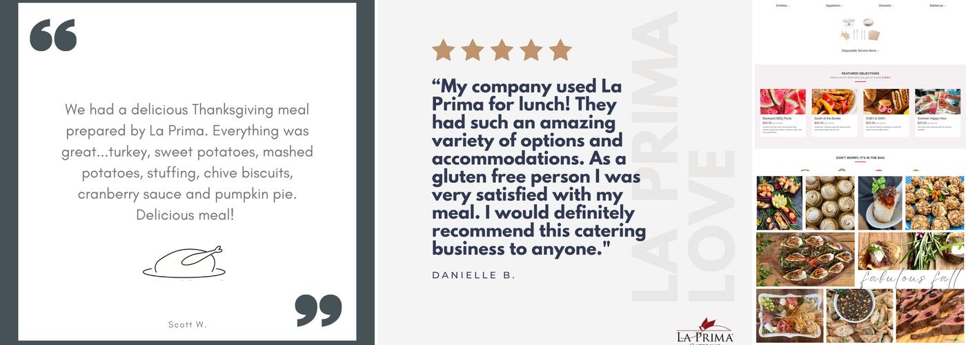 La Prima Catering Menu