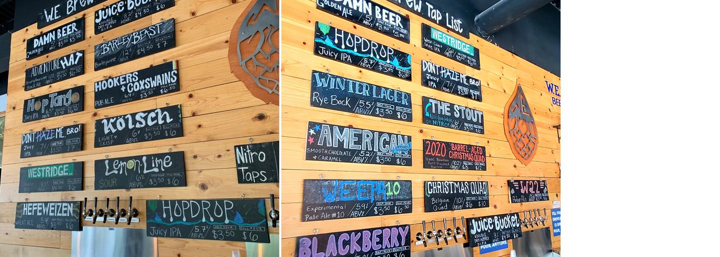 Water's End Brewery in Lake Ridge Menu