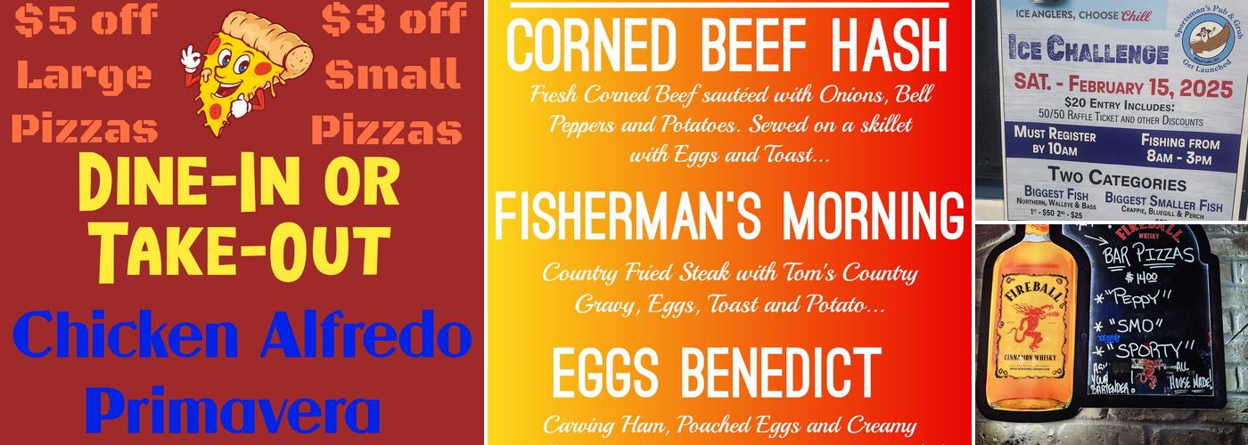 Sportsman's Pub & Grub Menu