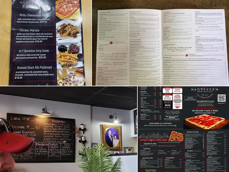 Santucci's Original Square Pizza - Roxborough, Philadelphia, PA Menu