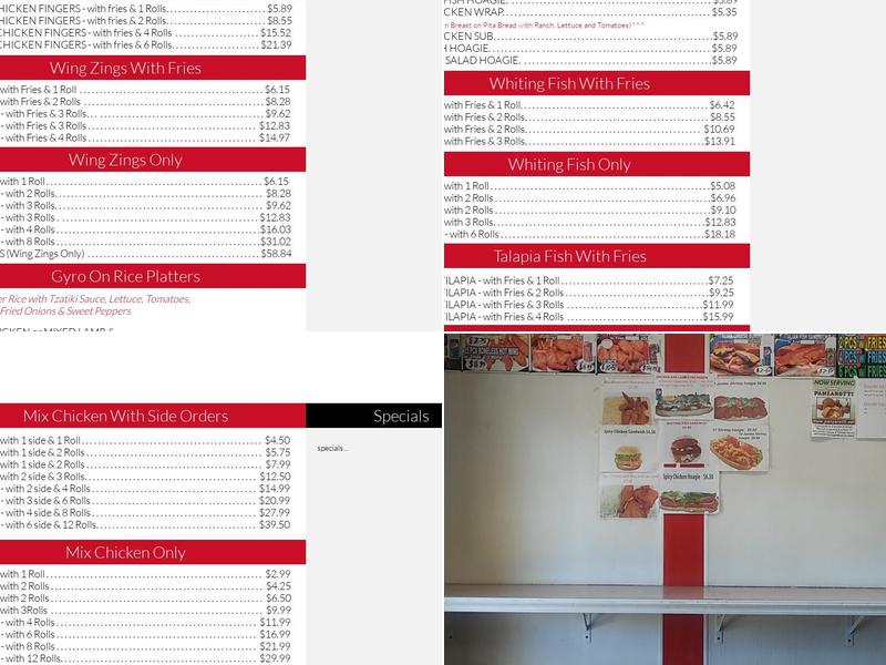 Crown Fried Chicken Menu