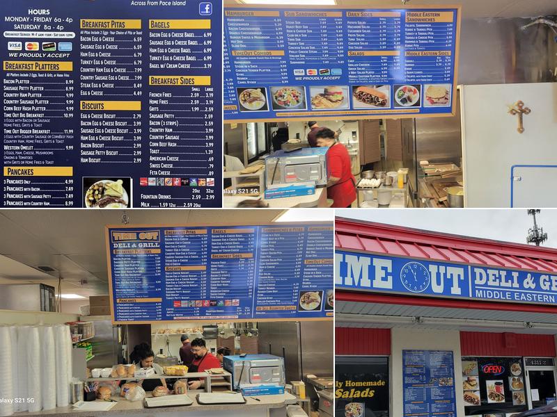 Time Out Deli & Grill Menu