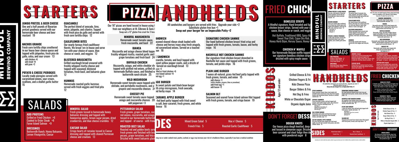 Chimera Brewing Company Menu