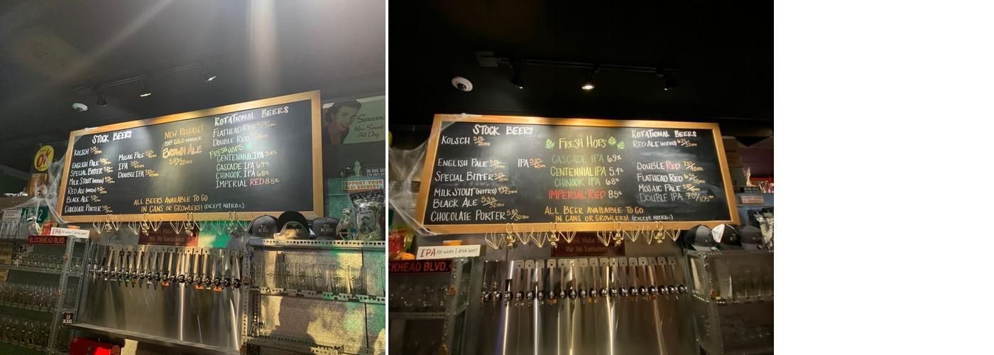 Big Block Brewing Menu