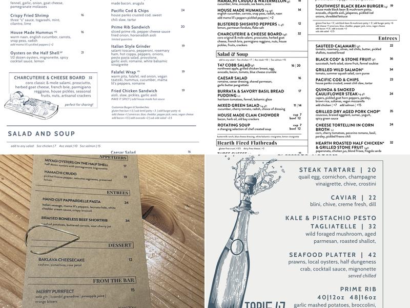 Table 47 Menu