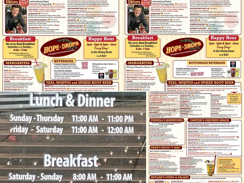 Hops n Drops Menu