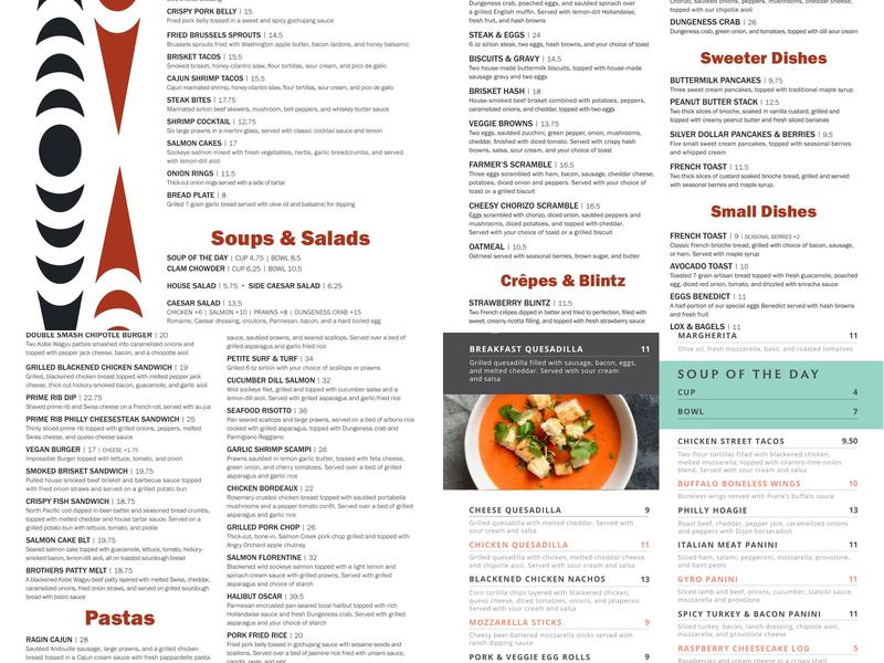 7 Cedars Menu