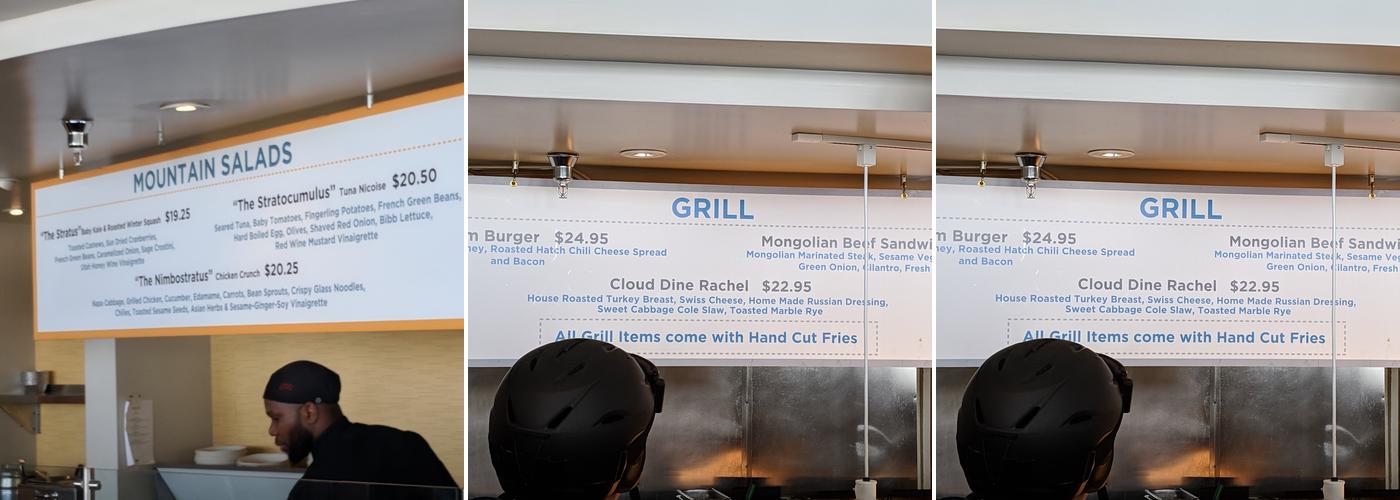 Cloud Dine Menu