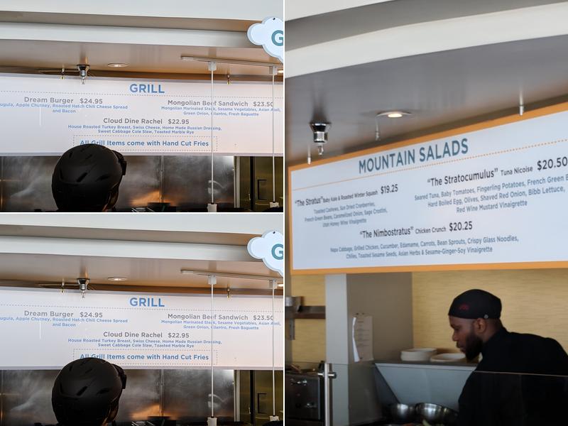 Cloud Dine Menu