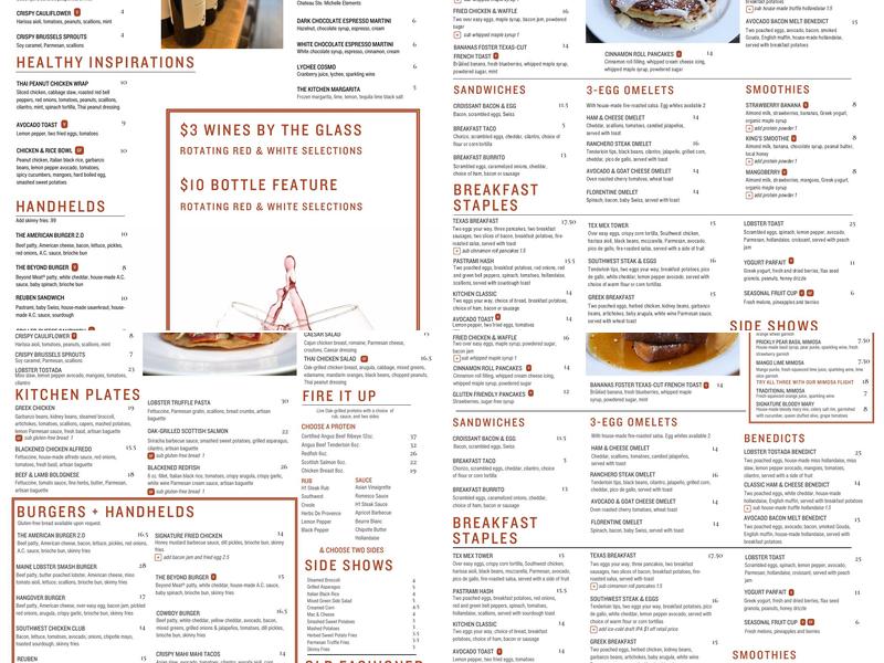 The Kitchen Menu
