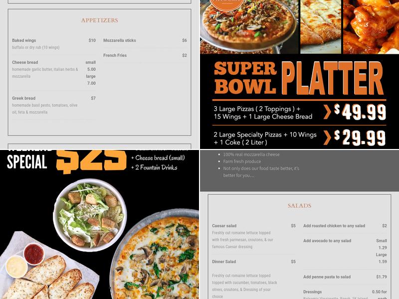 Palio's Pizza Cafe Godley Menu