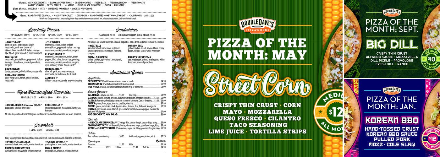 DoubleDave's Pizzaworks Menu