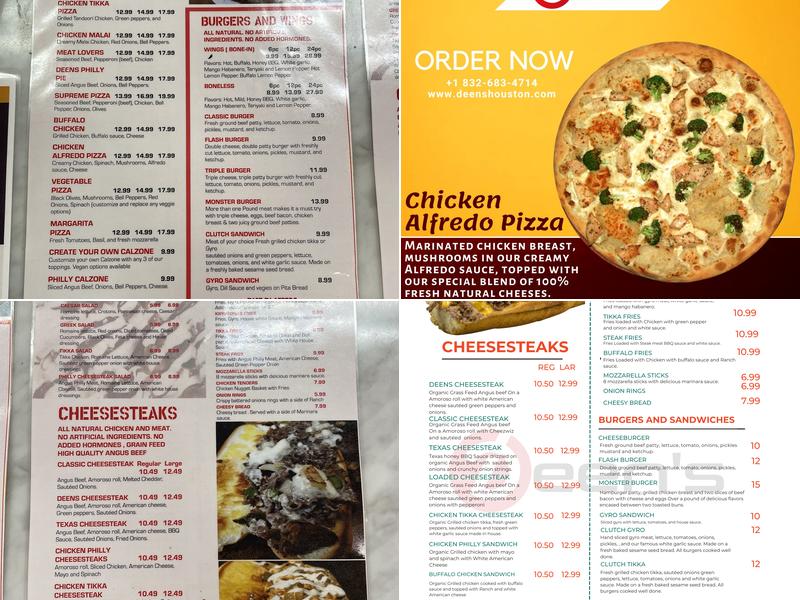 Deen's Catering Menu