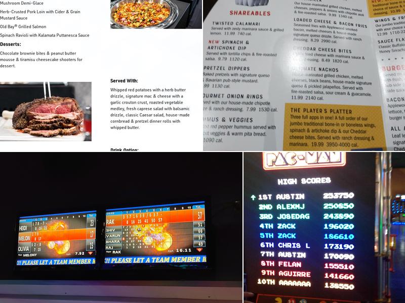 Main Event Lubbock Menu