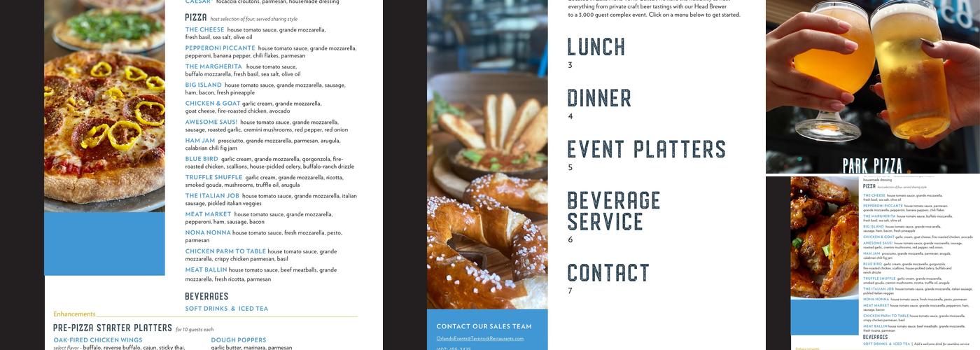 Park Pizza & Brewing Company Menu