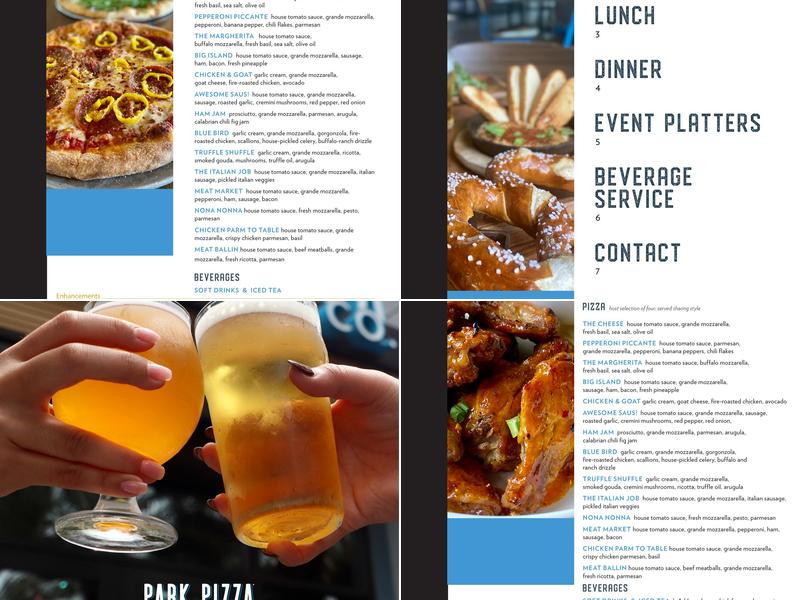 Park Pizza & Brewing Company Menu