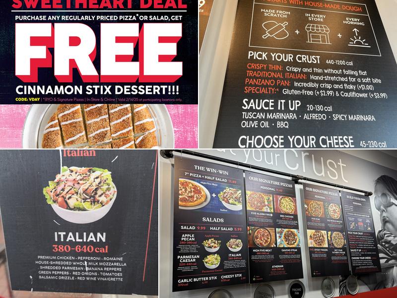 Pie Five Pizza Menu