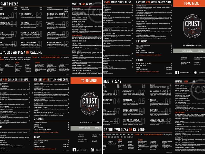 Crust Pizza Co. - Woodforest Menu