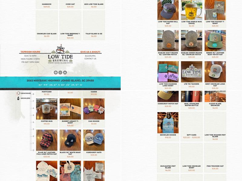 Low Tide Brewing Menu