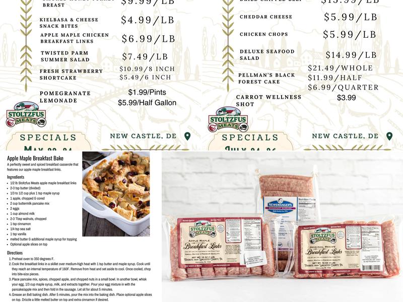 Stoltzfus Meats Menu