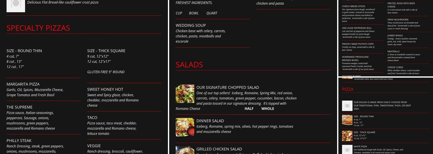 Handlebar Cafe Menu