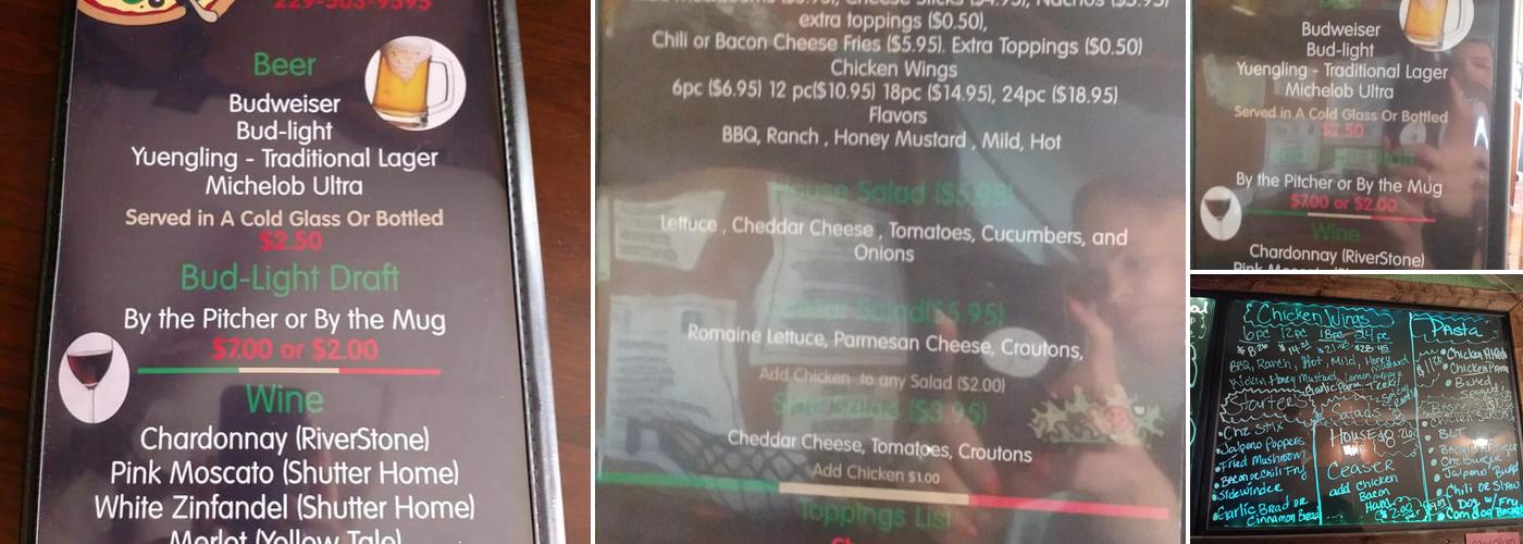 Doc & Sheree's Pizza Pub Menu