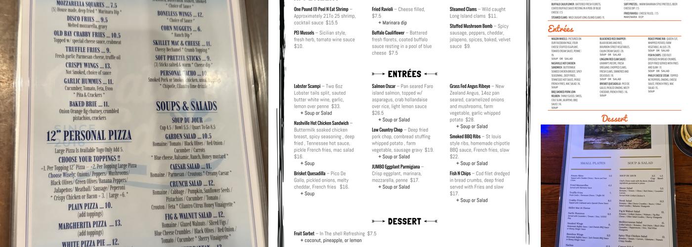 Waters Edge Menu
