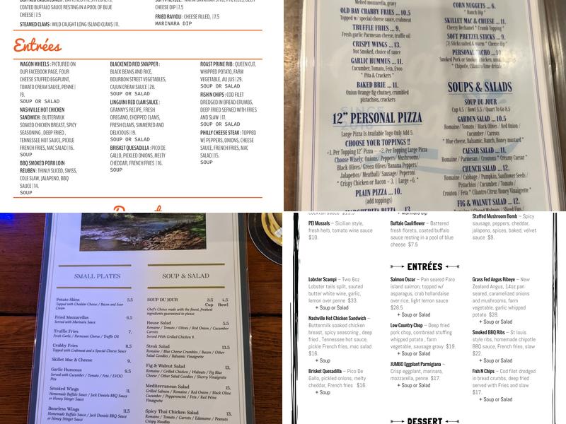 Waters Edge Menu