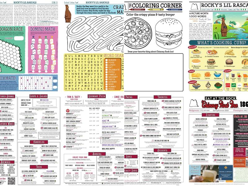 Chimney Rock Inn Flemington Menu