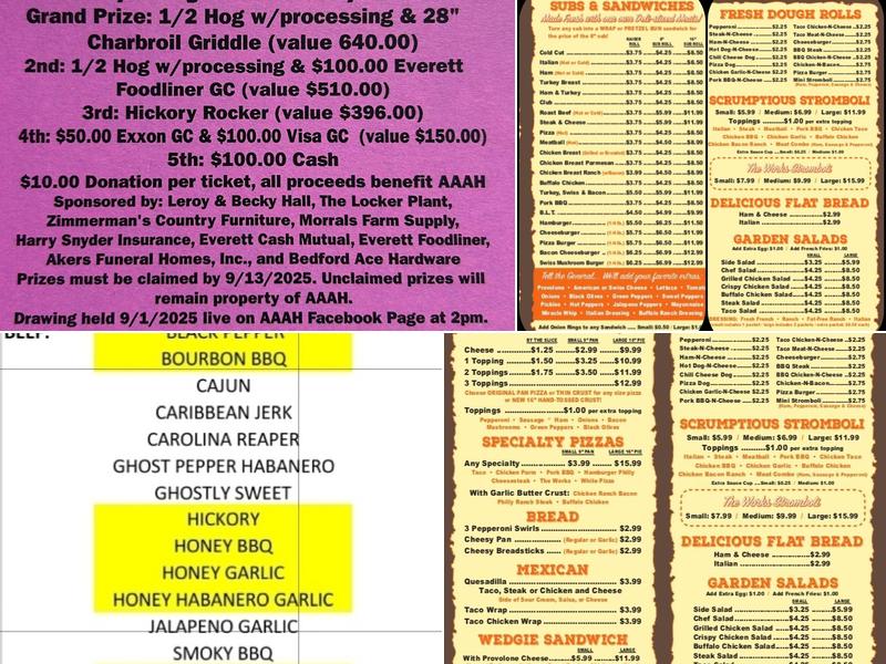 Linda's Little General Menu