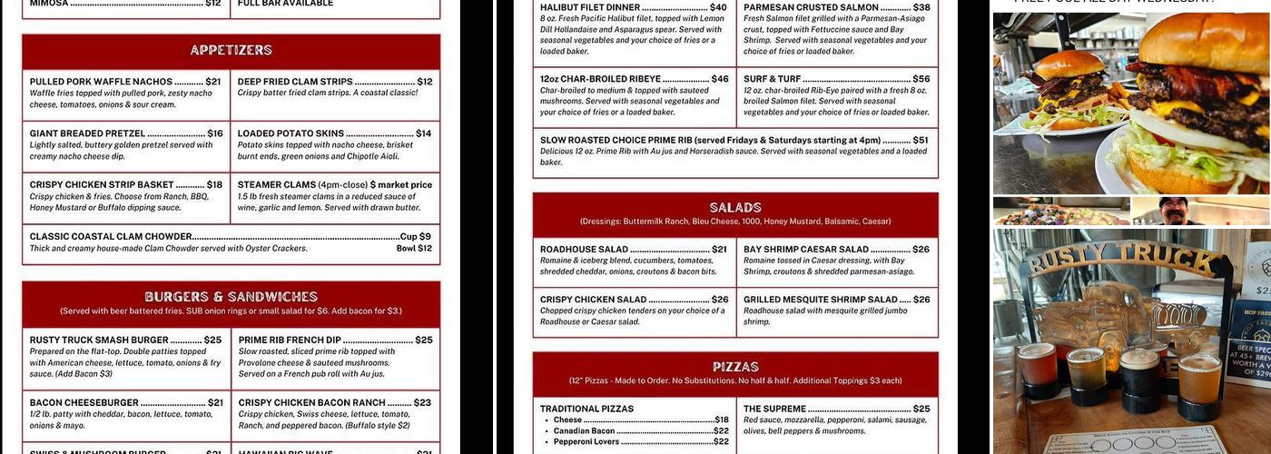 Rusty Truck Brewing Co Menu