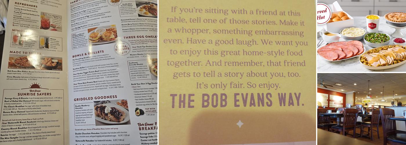 Bob Evans Menu