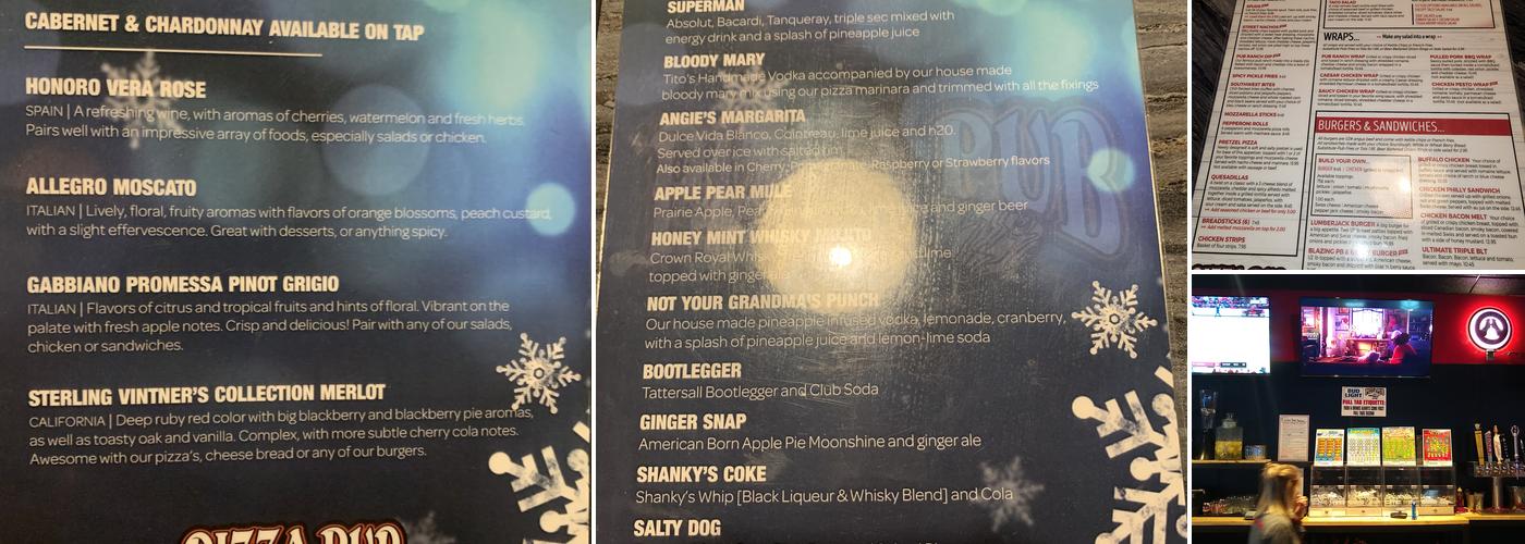 Pizza Pub Menu