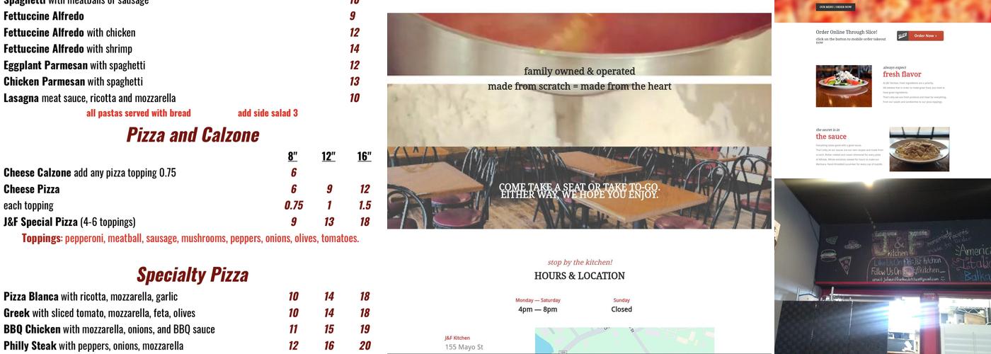 J&F Kitchen Menu