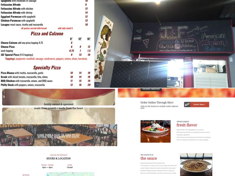 J&F Kitchen Menu