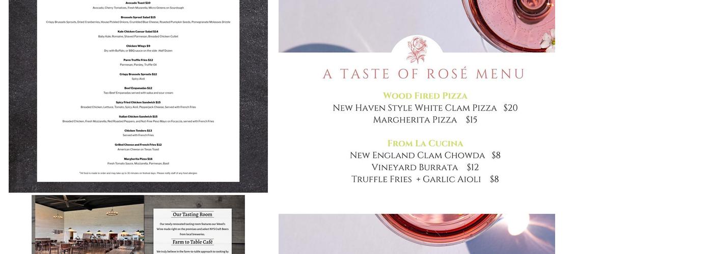 Weed Orchards & Winery Menu