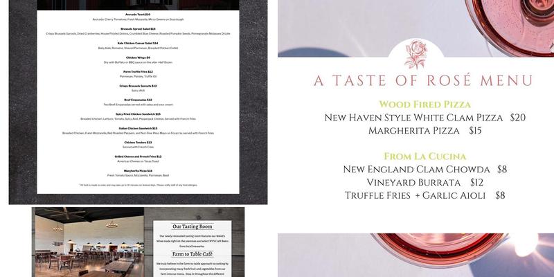 Weed Orchards & Winery Menu