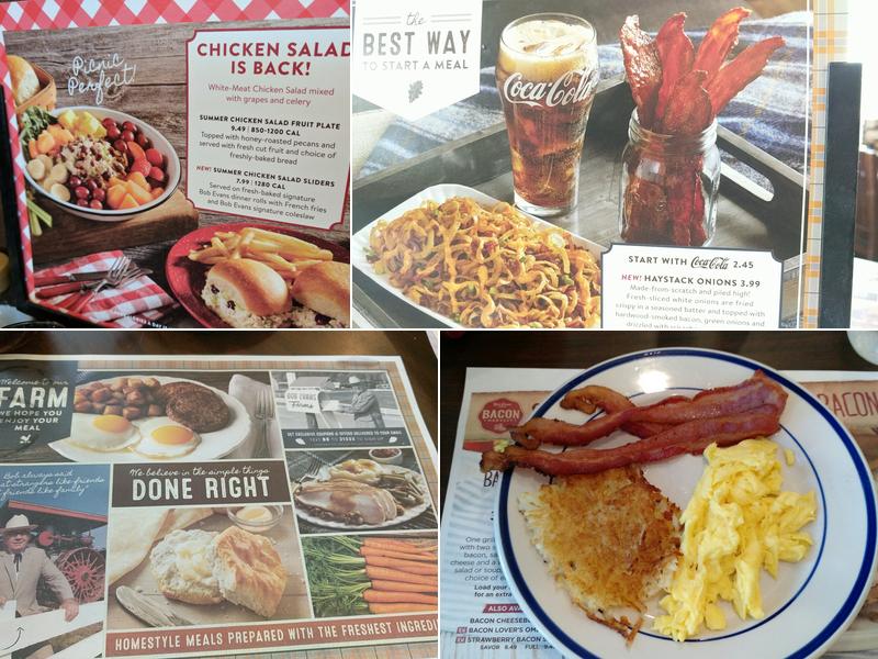 Bob Evans Menu