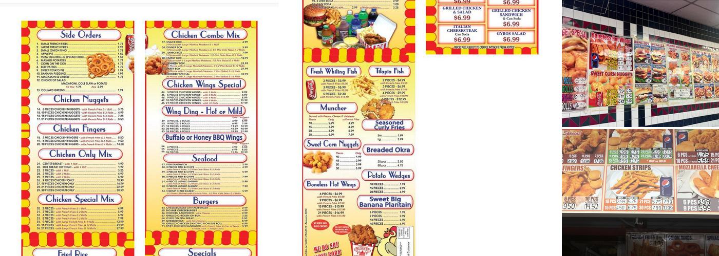 Kennedy Fried Chicken HALAL Menu