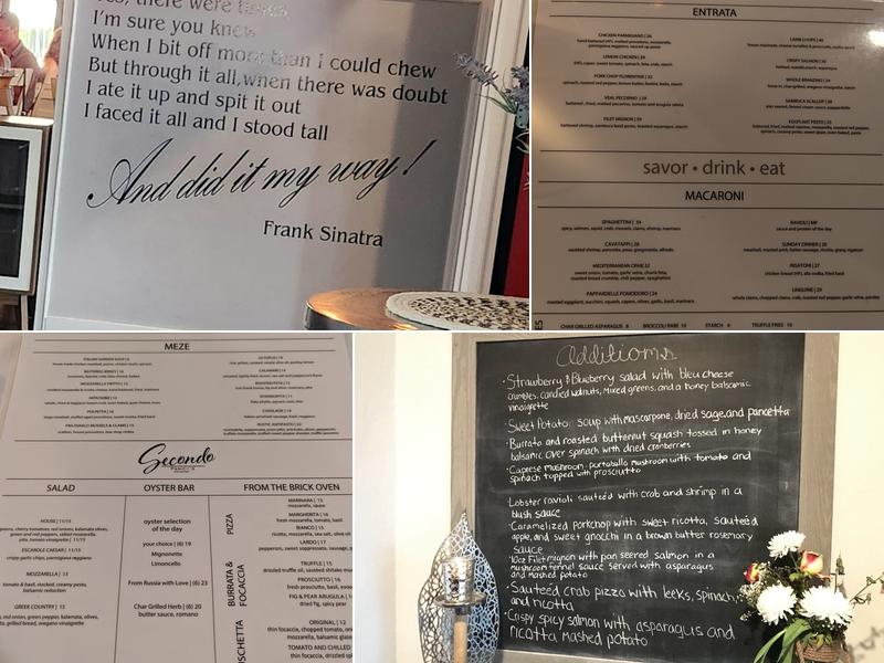 Secondo Panicos Menu