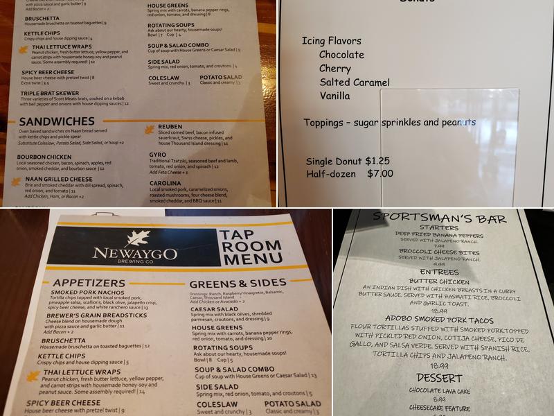 Newaygo Brewing Company LLC Menu