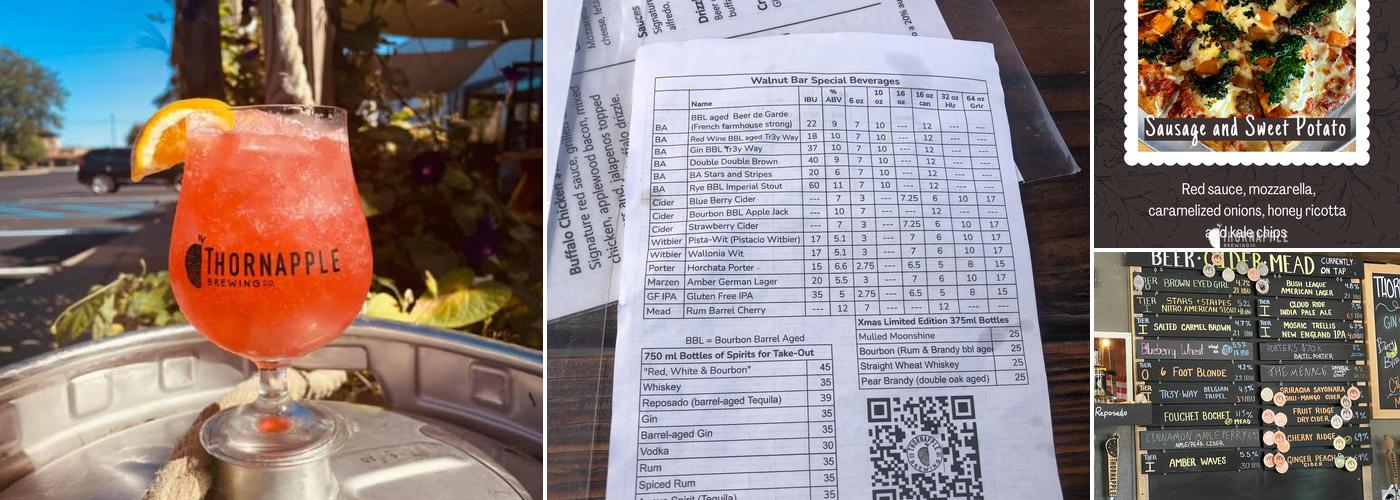 Thornapple Brewing Company Menu